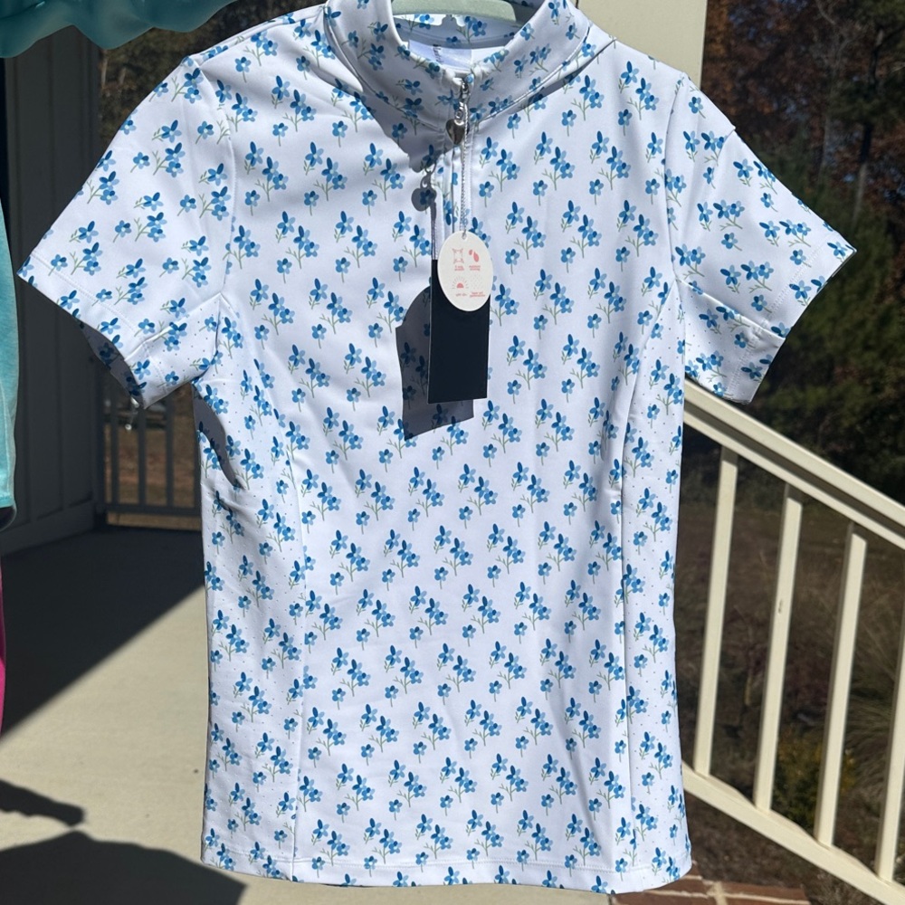 Blackheart White and Blue Floral Button Down Shirt